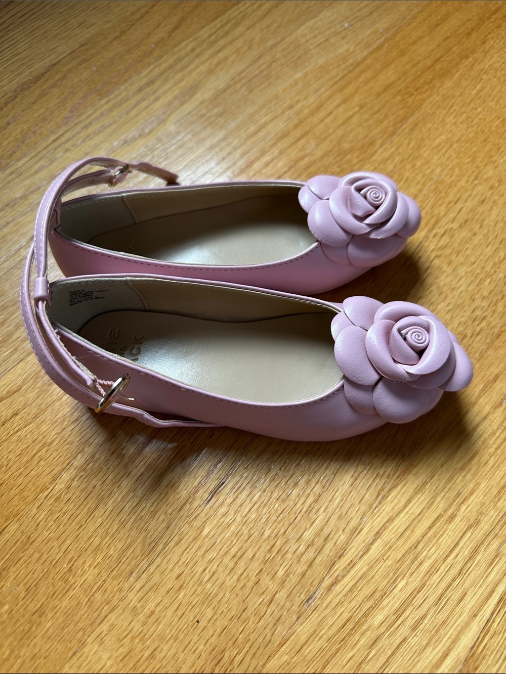 Janie and Jack Dusty Pink Ankle Strap Ballet Flats